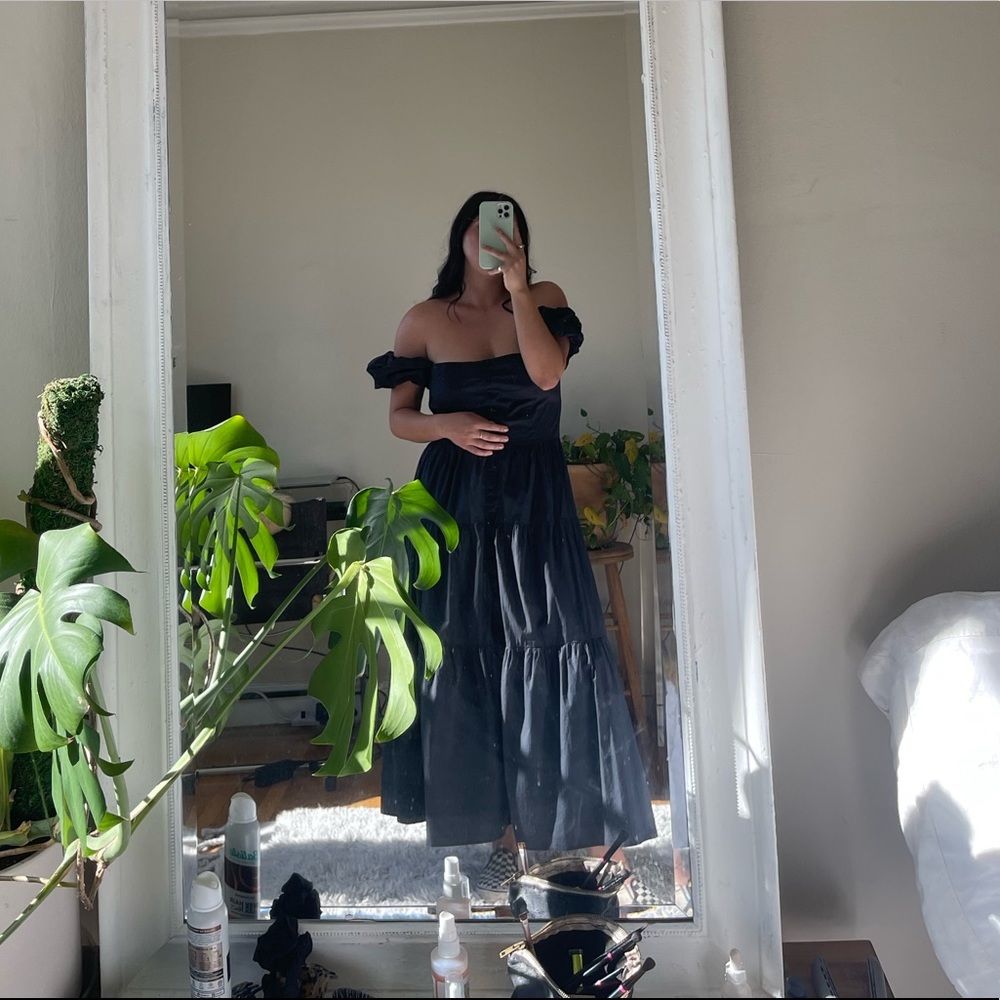 STAUD tiered maxi dress